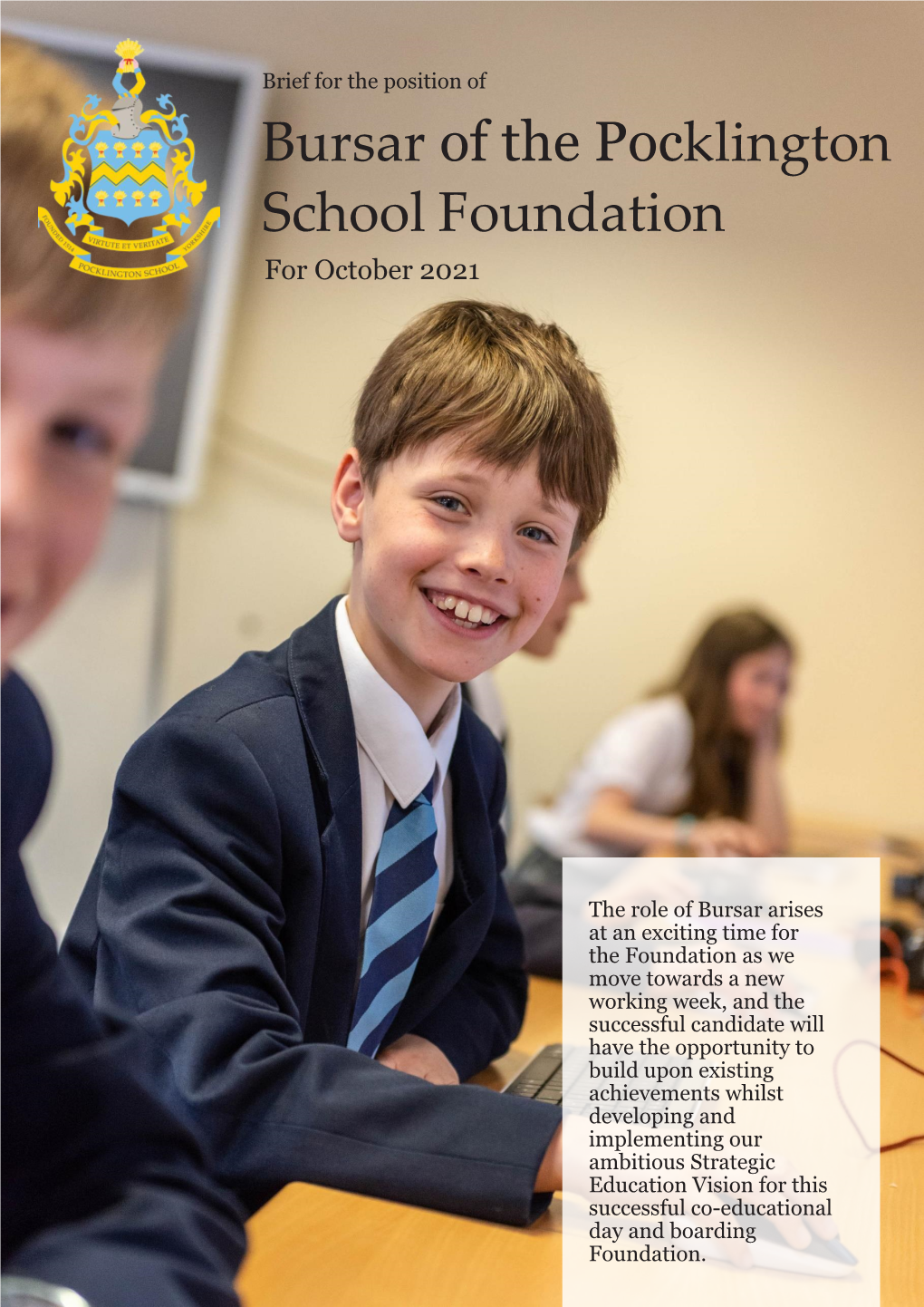 Bursar of the Pocklington School Foundation for October 2021