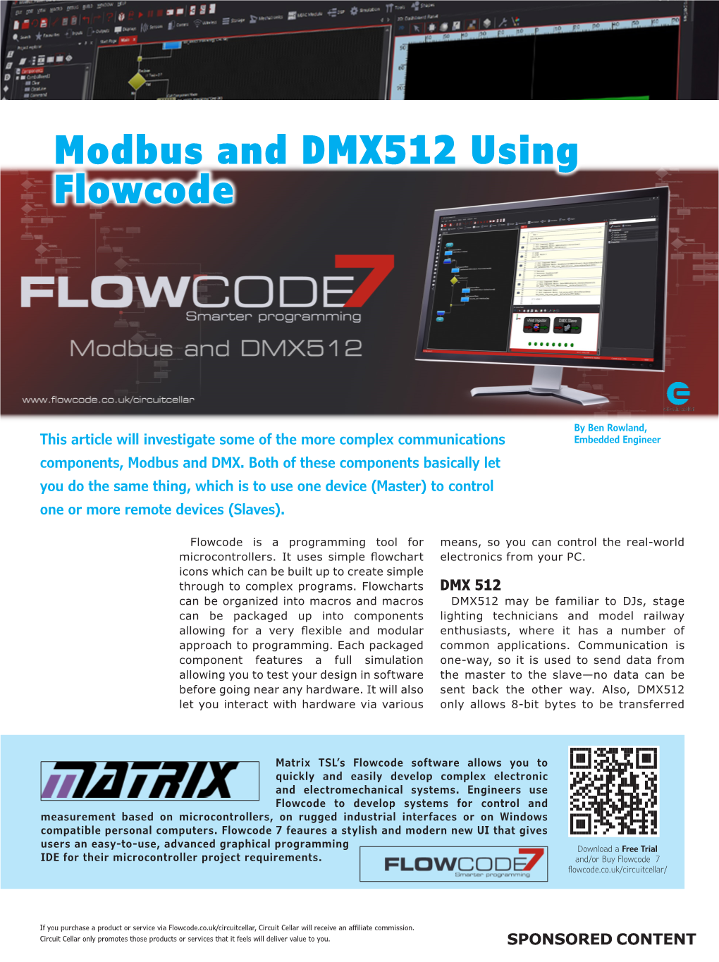 Modbus and DMX512 Using Flowcode