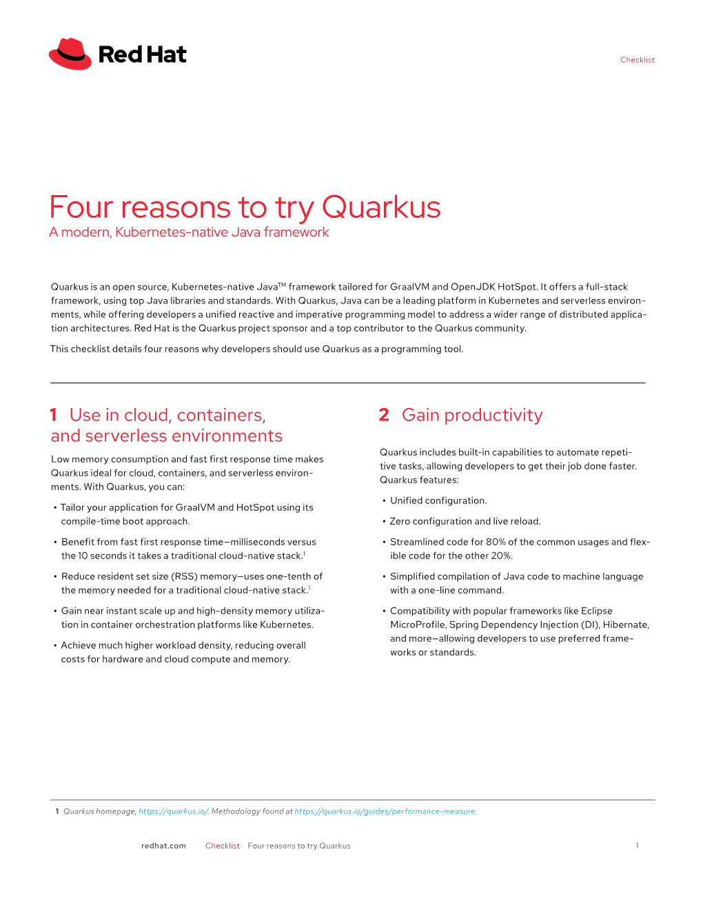 Four Reasons to Try Quarkus a Modern, Kubernetes-Native Java Framework