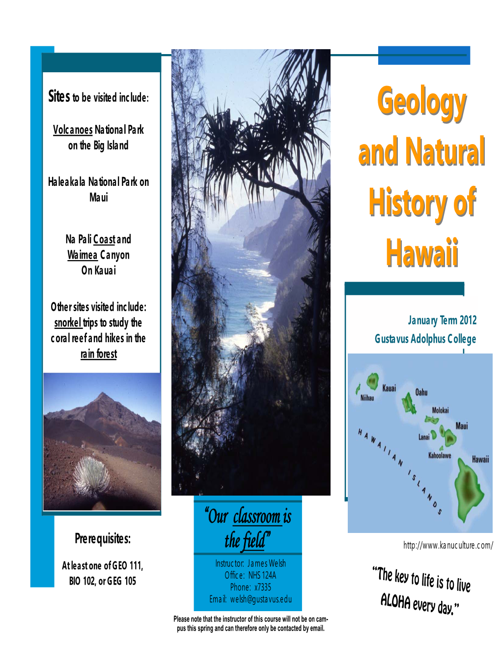 Geology and Natural History of Hawaii