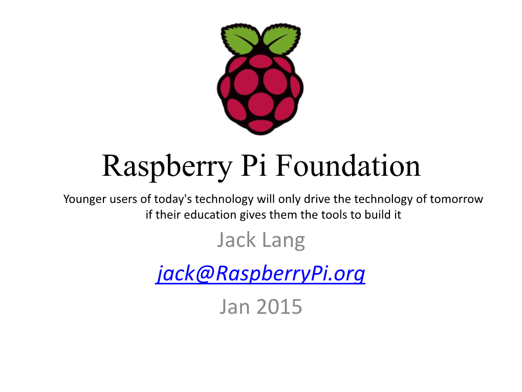 Raspberry Pi Foundation