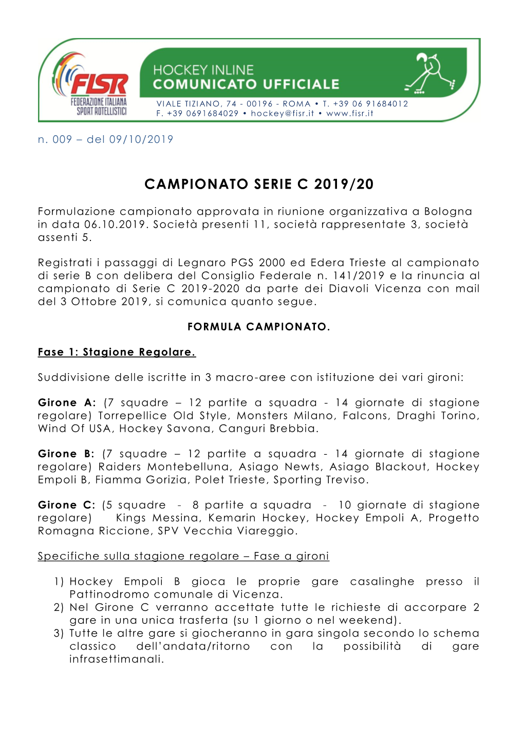 Campionato Serie C 2019/20