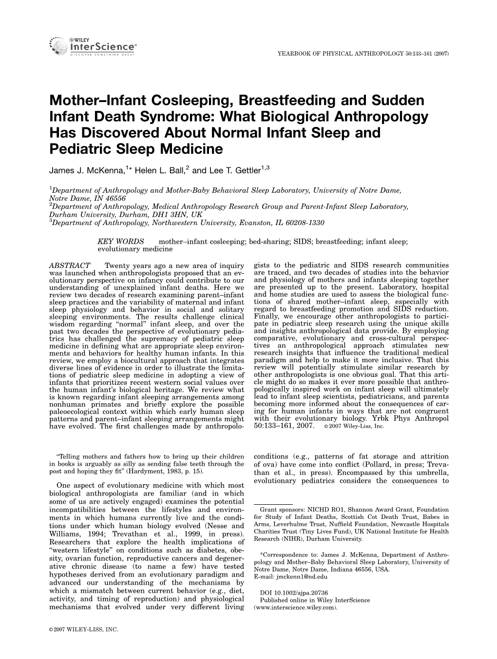 Mother-Infant Cosleeping, Breastfeeding and SIDS