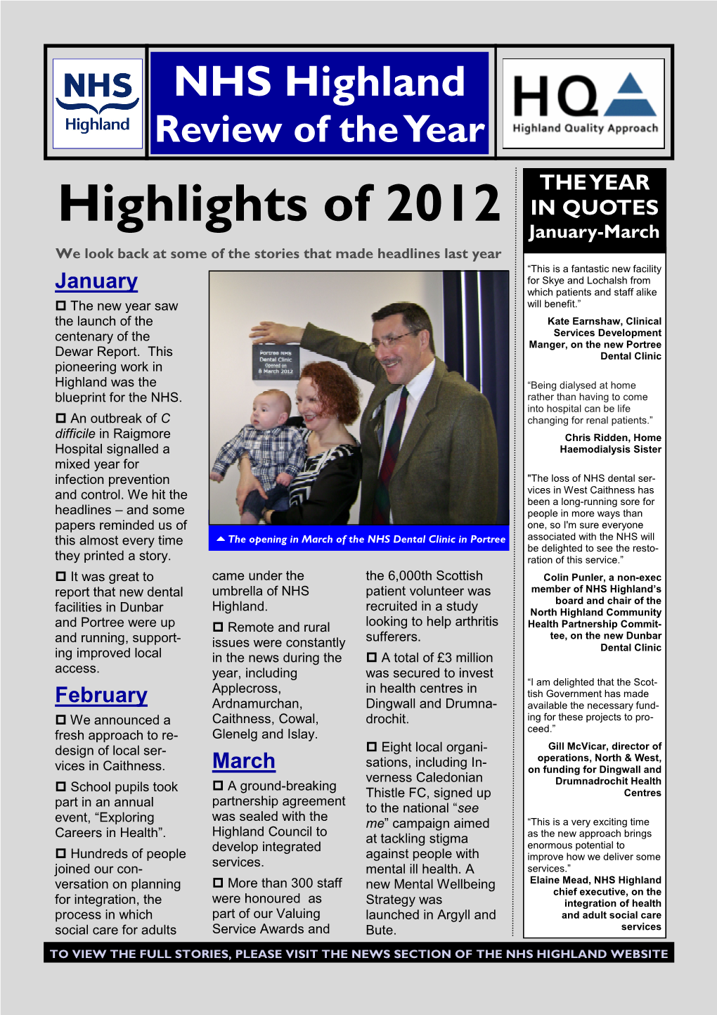 NHS Highland Review of the Year 2012