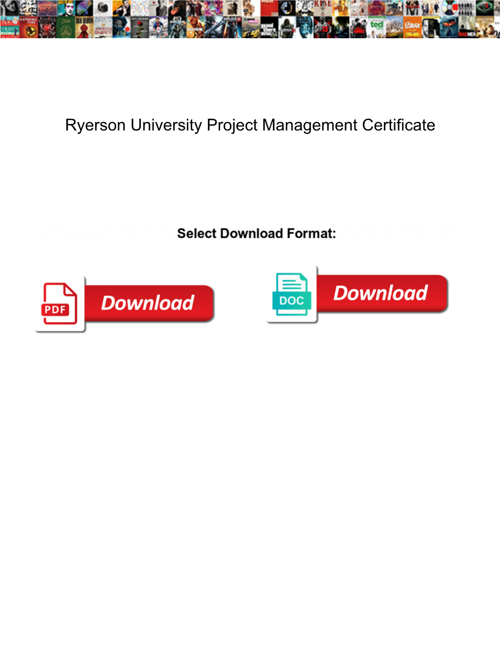 Ryerson University Project Management Certificate