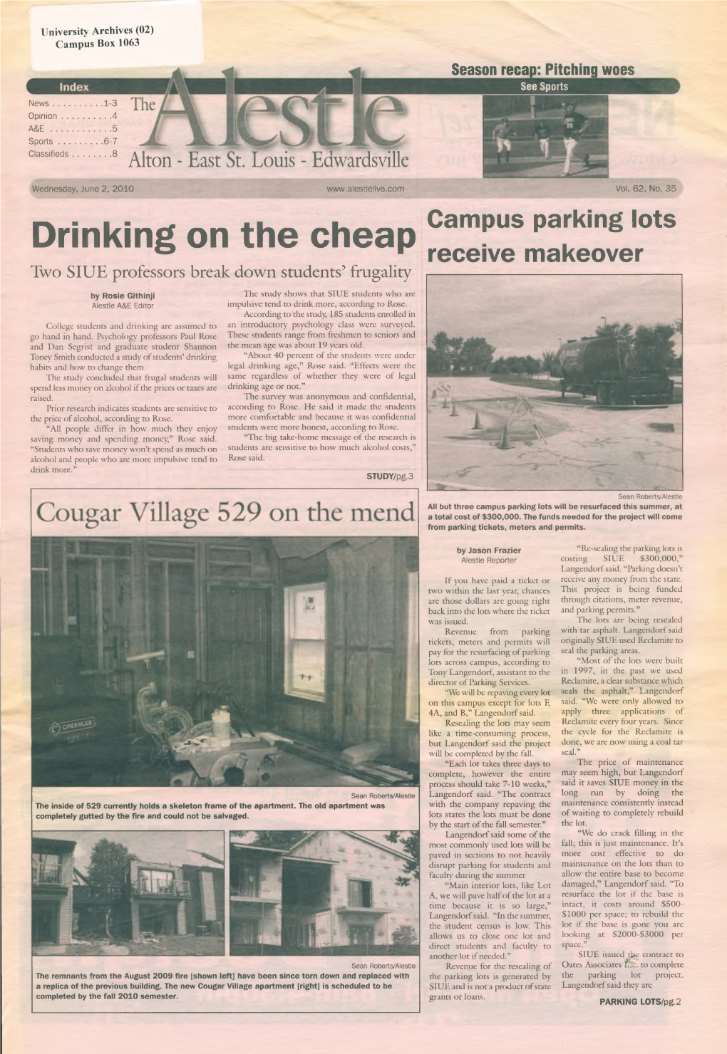 N EWS M Brief PARKING LOTS from P G .L Responsible for Most of the Oduwole to Face Trial by Jury Building and Repairs on Campus