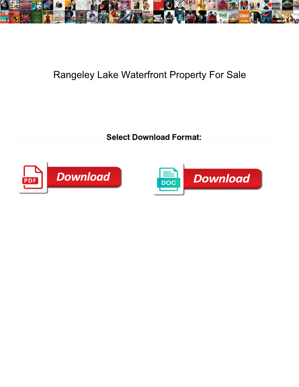 Rangeley Lake Waterfront Property for Sale