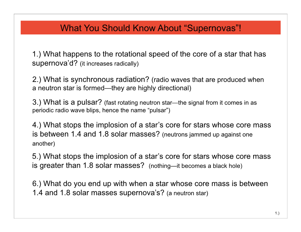 6. Supernovas