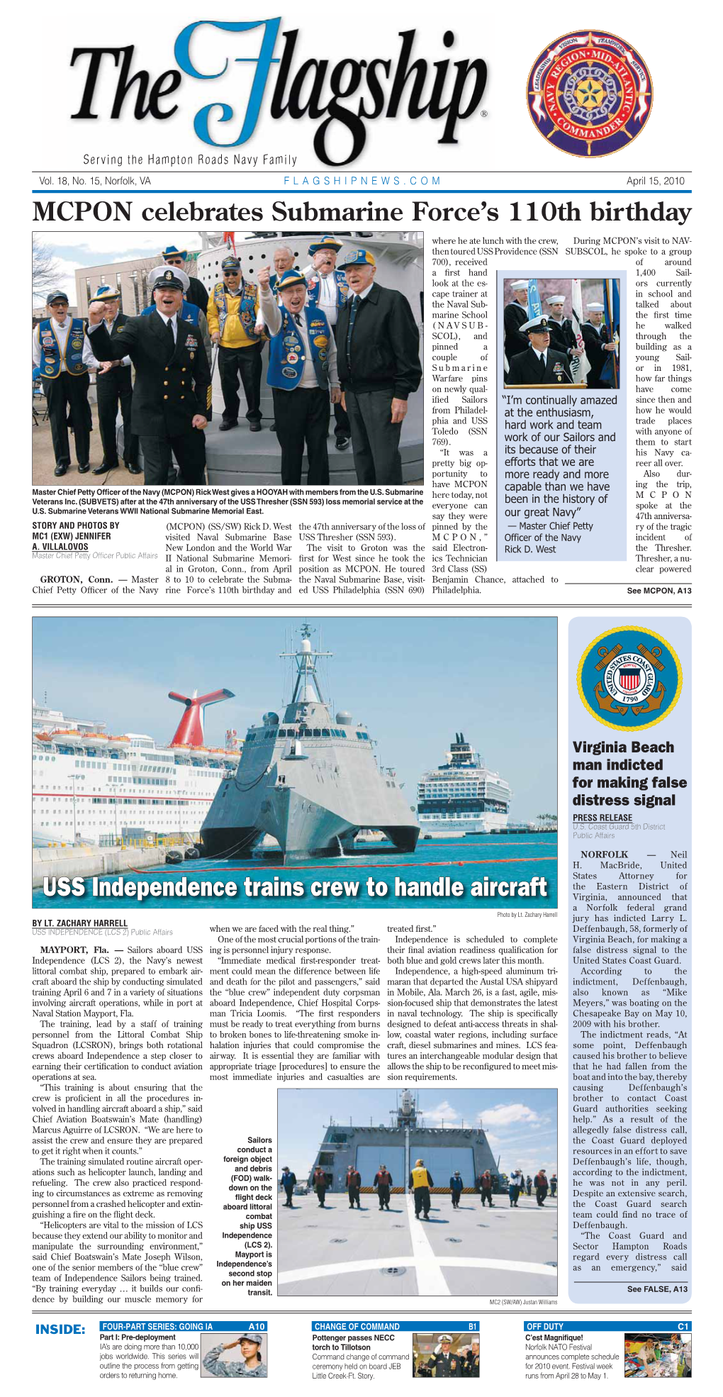 USS Independence Trains Crew to Handle Aircraft Virginia, Announced That a Norfolk Federal Grand Photo by Lt