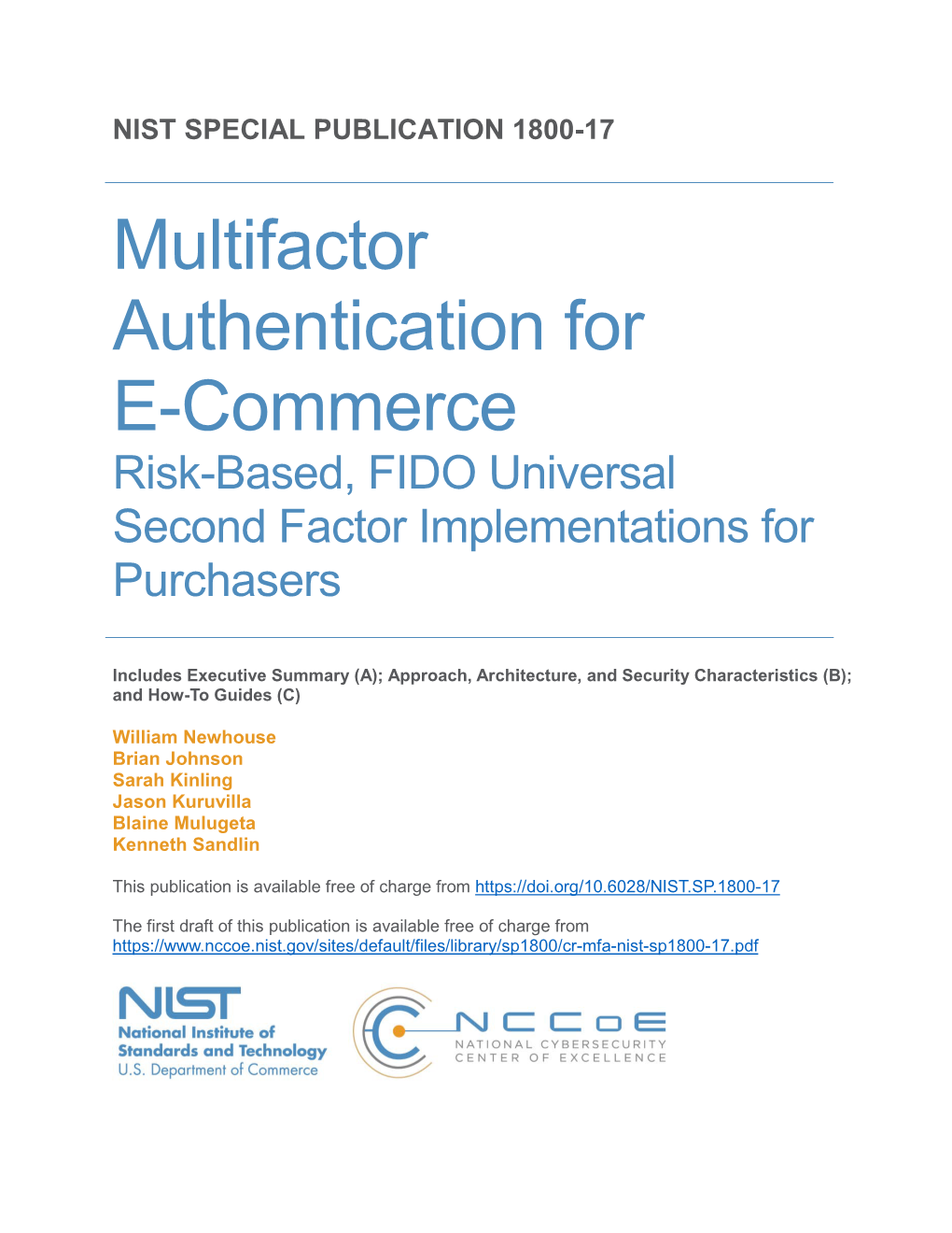 Multifactor Authentication for E-Commerce: Risk-Based, FIDO