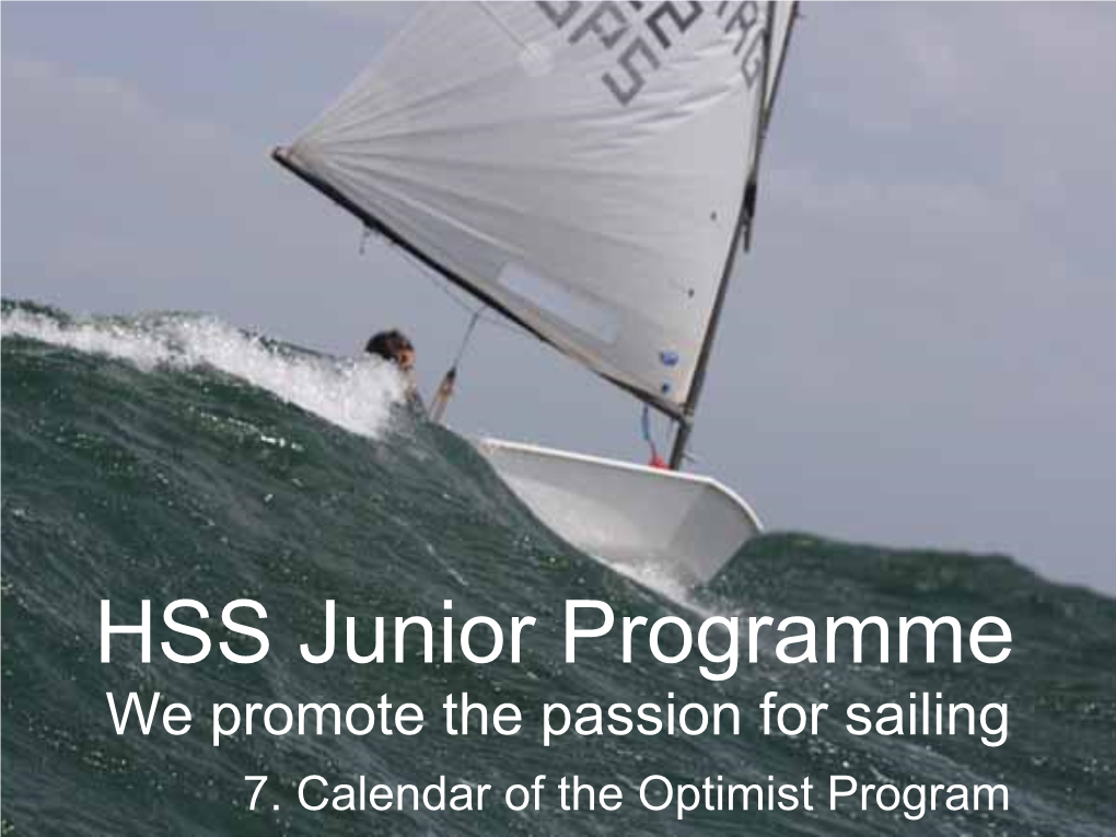 HSS Junior Program 2011 7 Calendar of The