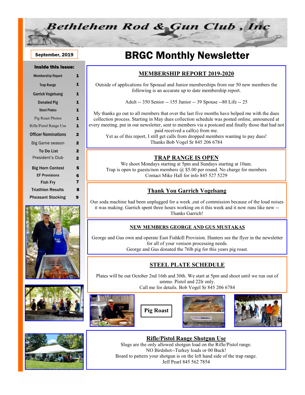 BRGC Newsletter September 2019