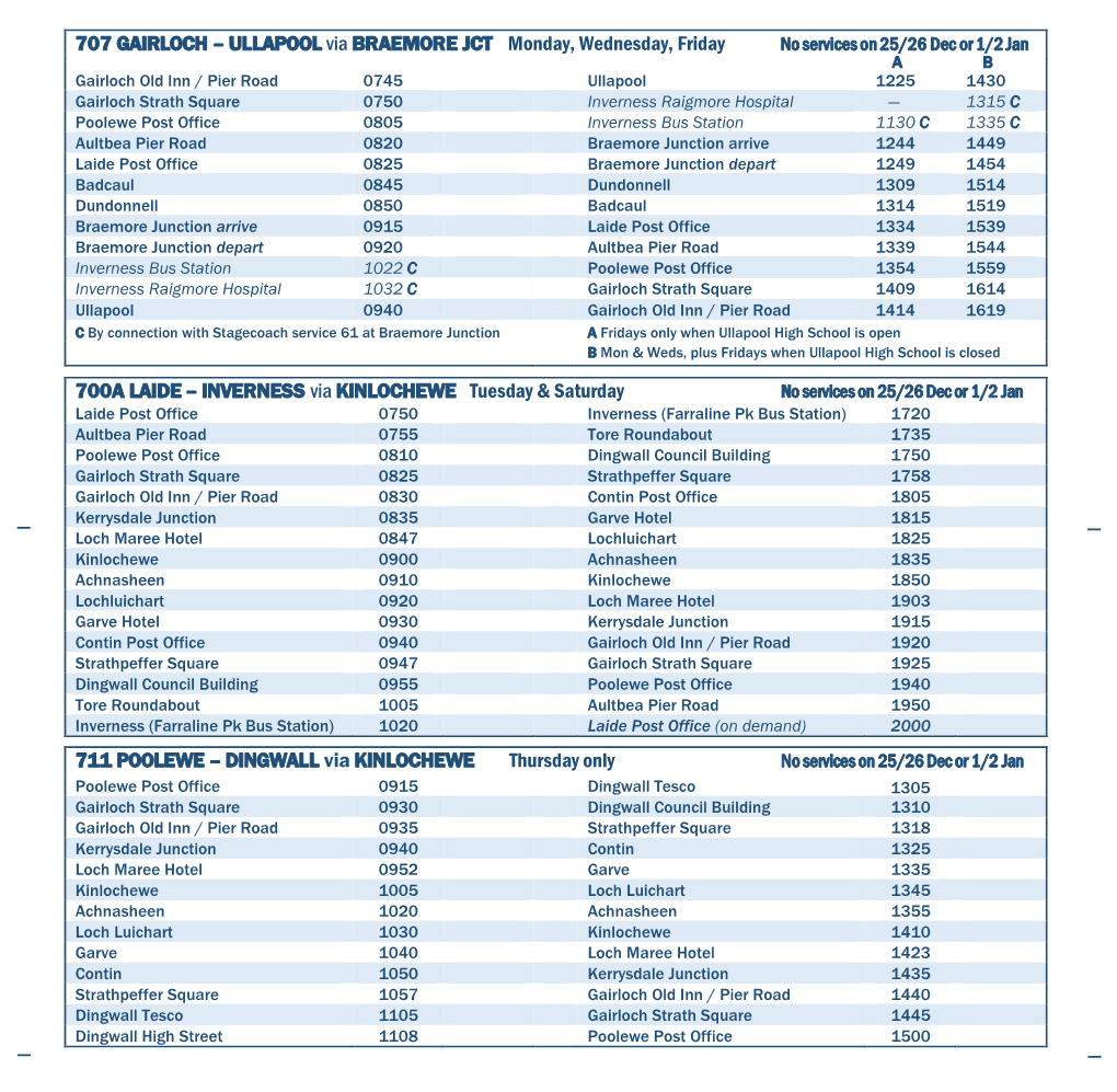 Download Timetable