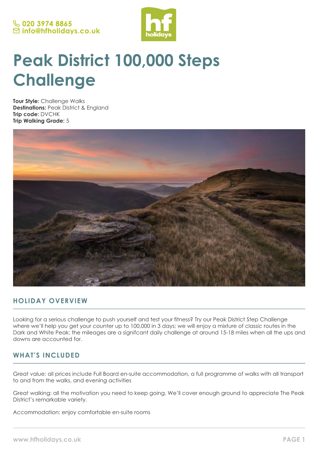 Peak District 100000 Steps Challenge