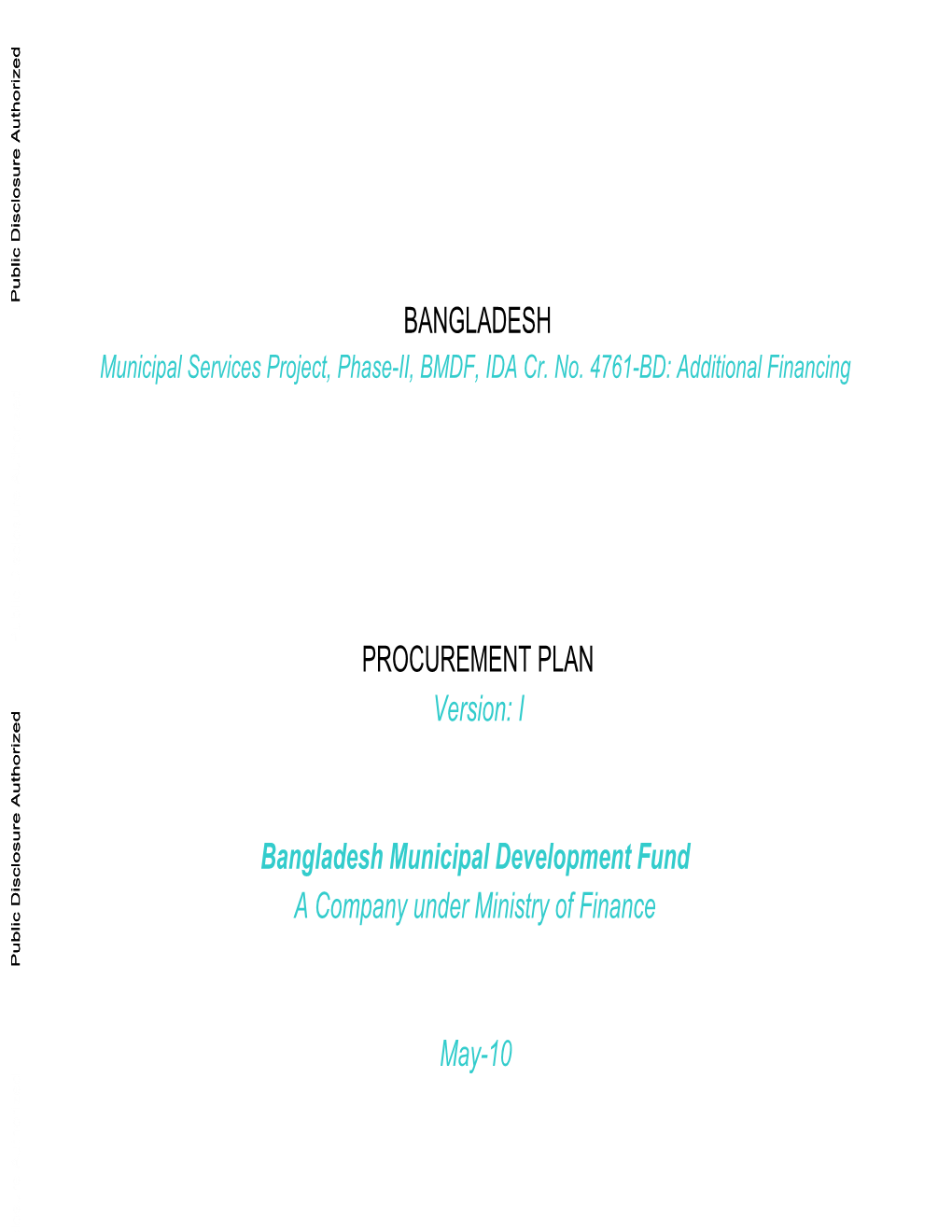 World Bank Document