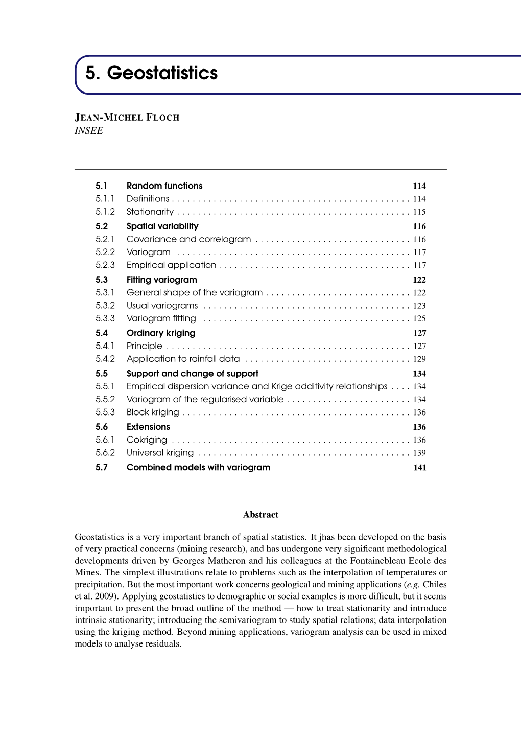 Chapter 5. Geostatistics