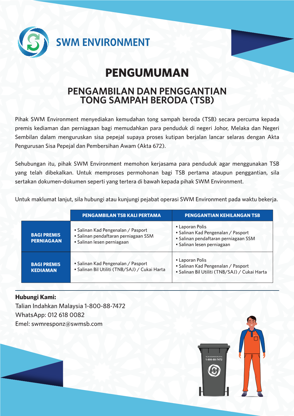 Pengambilan Dan Penggantian Tong Sampah Beroda (TSB)