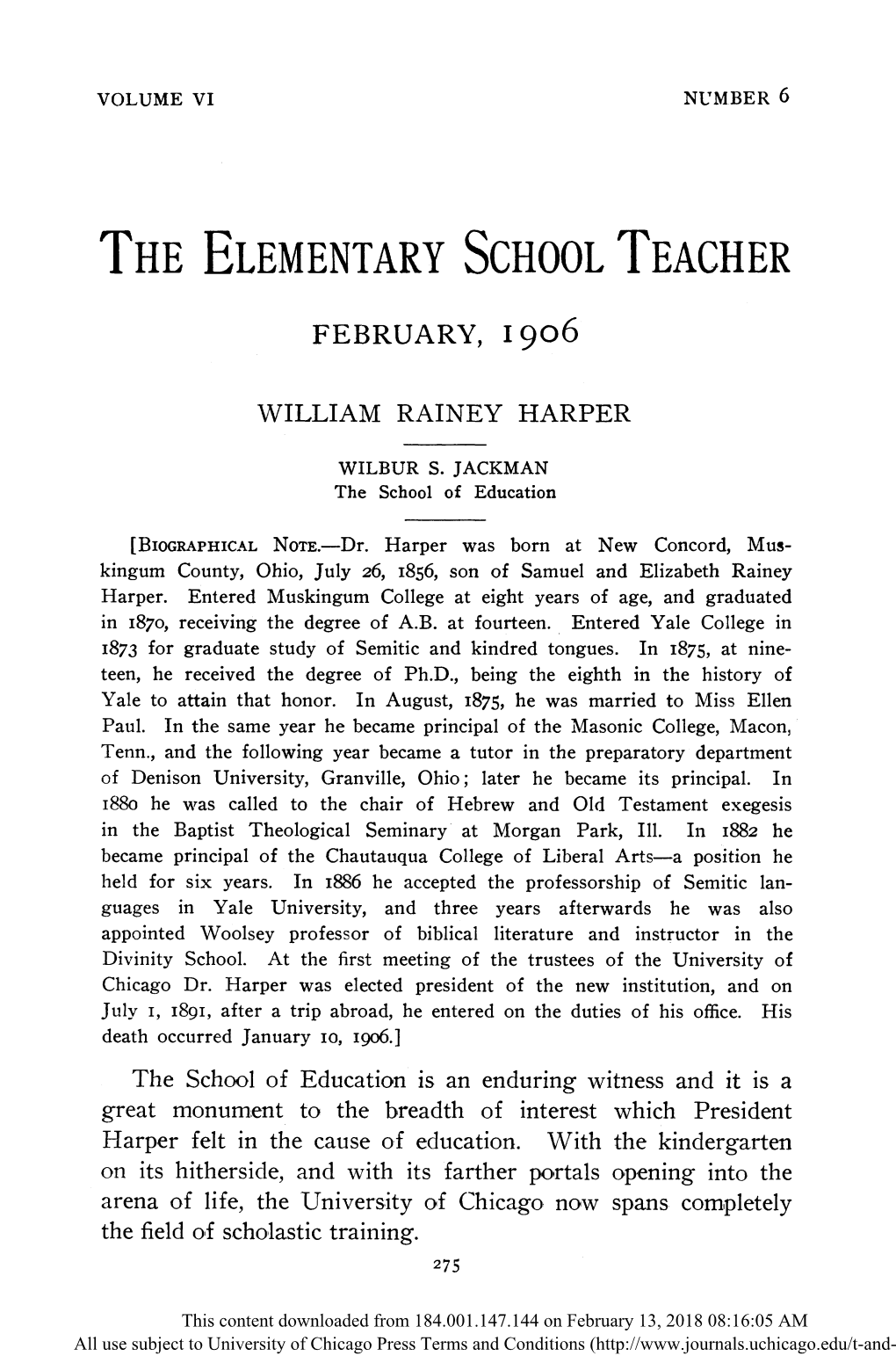 William Rainey Harper