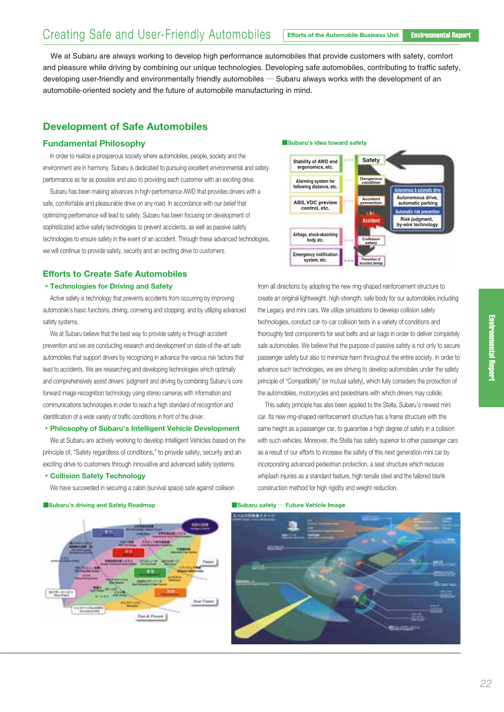 Creating Safe and User-Friendly Automobiles Efforts of the Automobile Business Unit Environmental Report