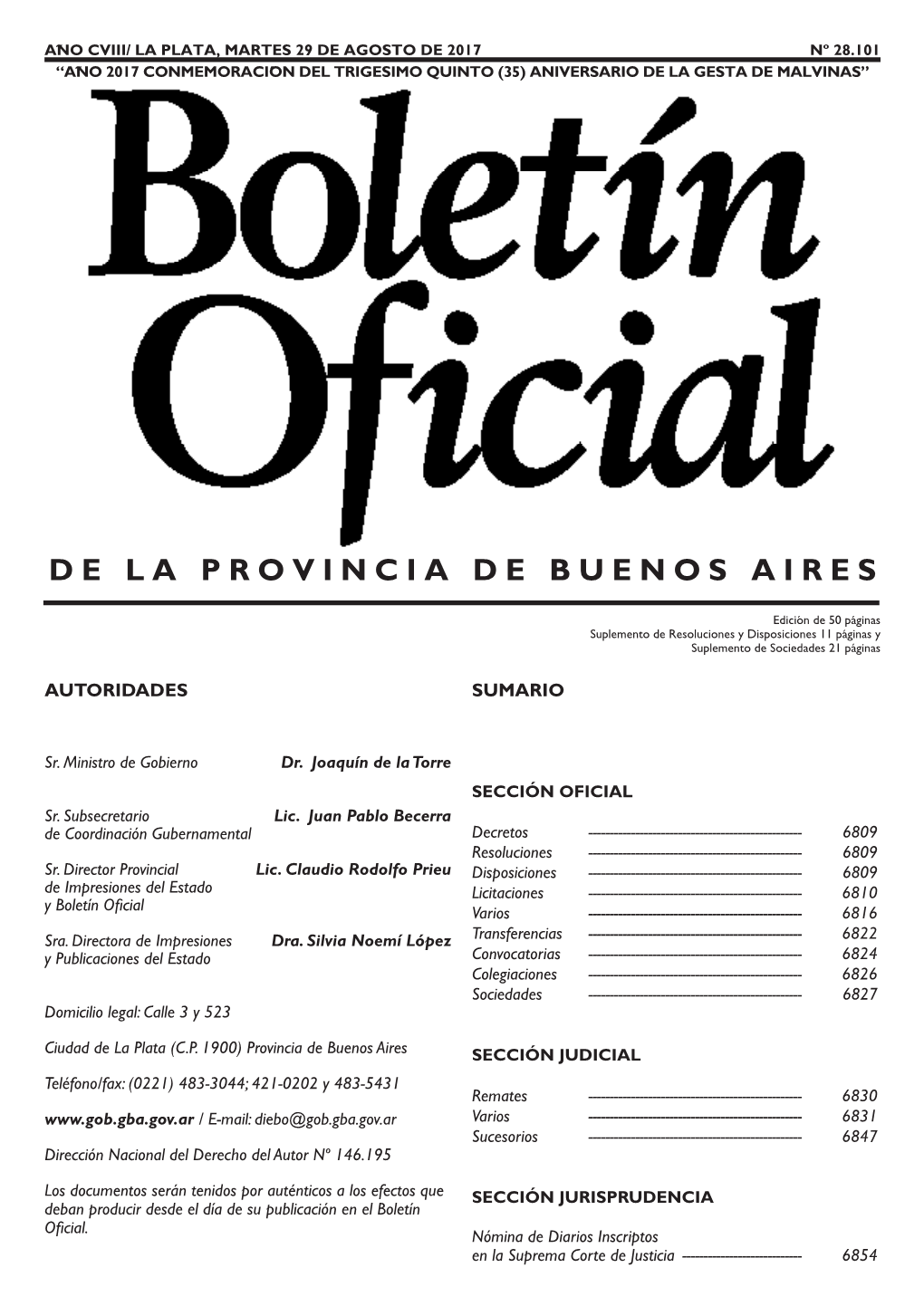 Boletin Oficial De La Provincia De Buenos Aires