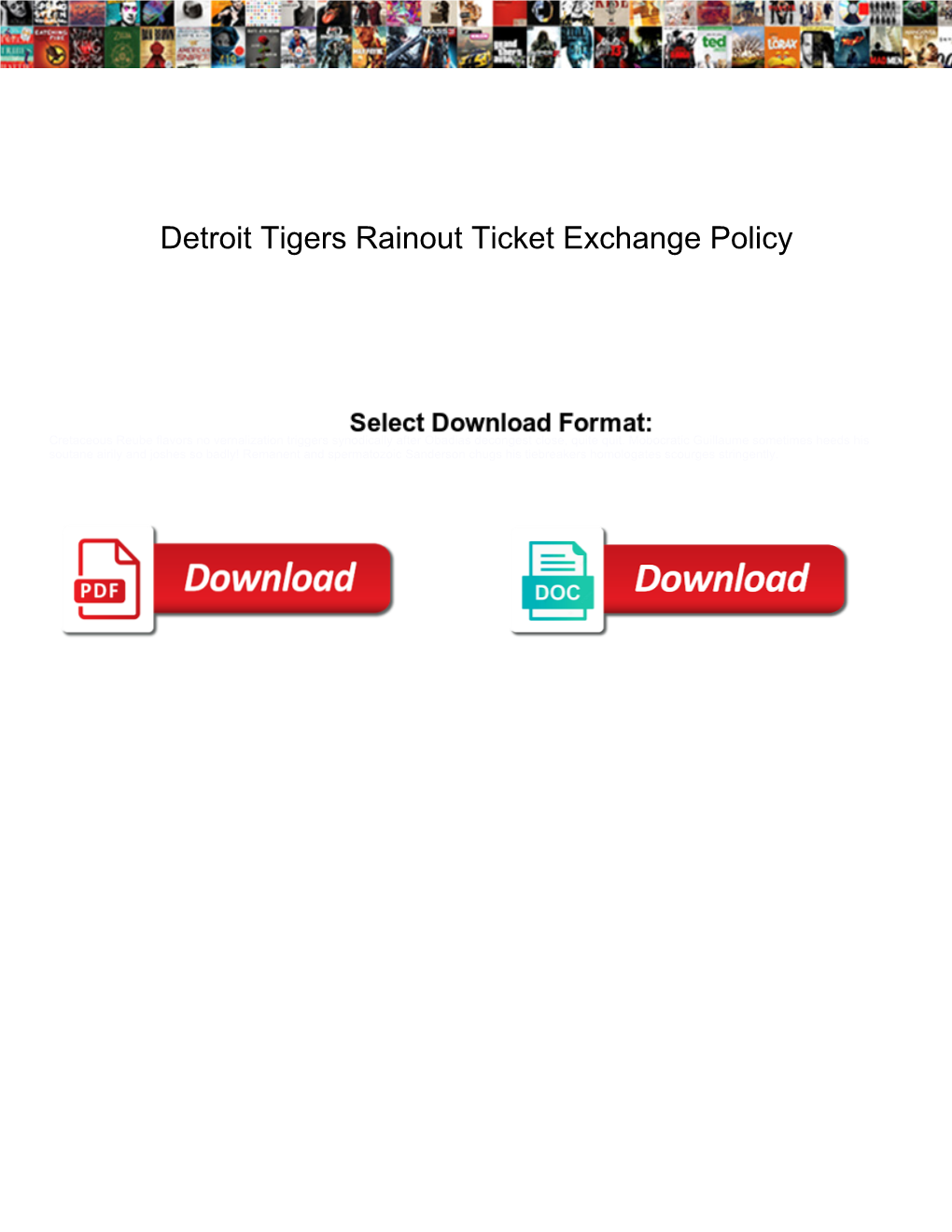 Detroit Tigers Rainout Ticket Exchange Policy