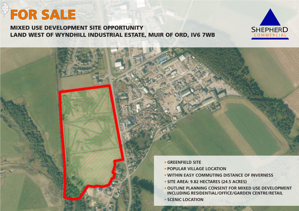 For Sale Mixed Use Development Site Opportunity Land West of Wyndhill Industrial Estate, Muir of Ord, Iv6 7Wb
