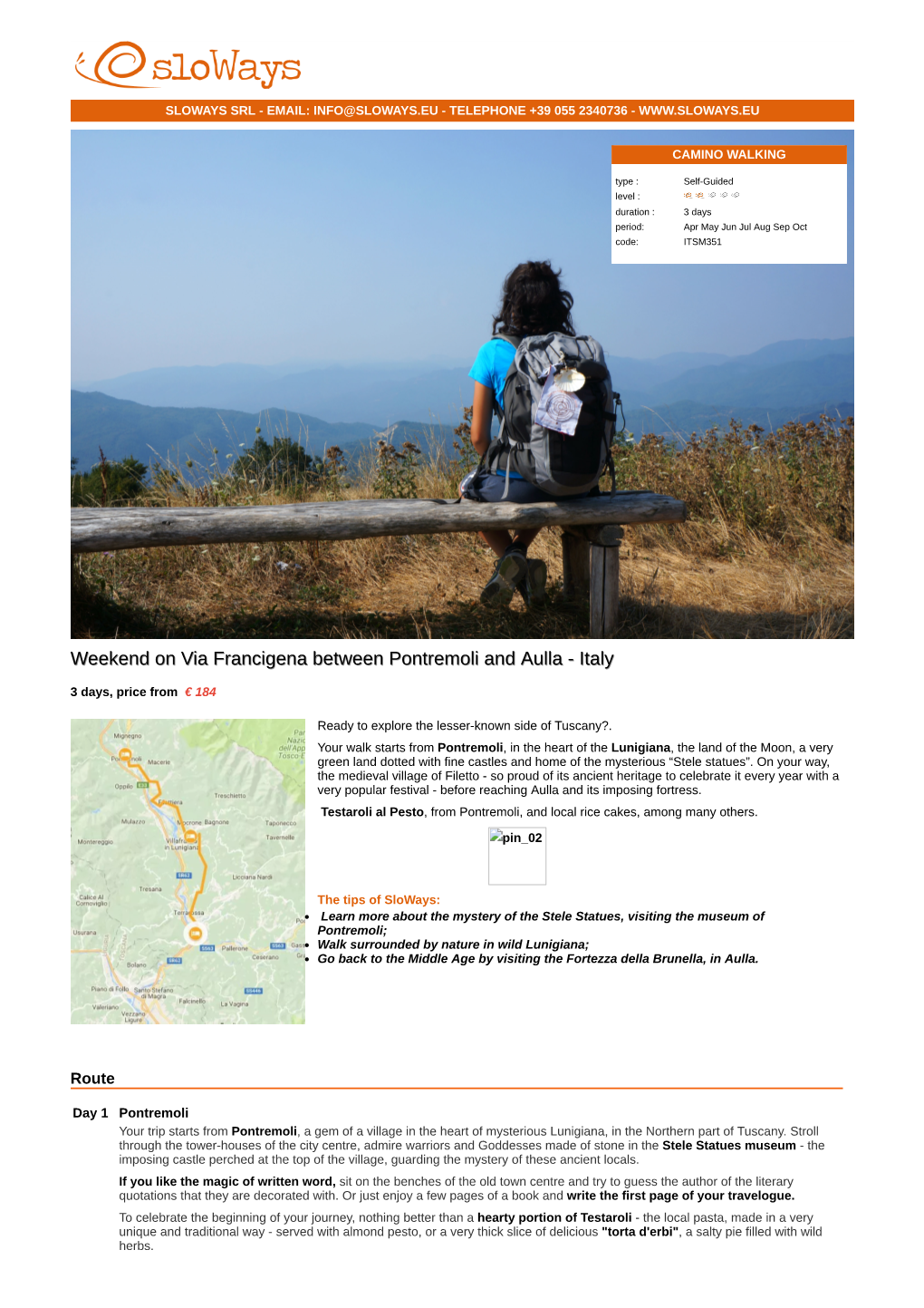 Weekend on Via Francigena Between Pontremoli and Aulla Weekend On