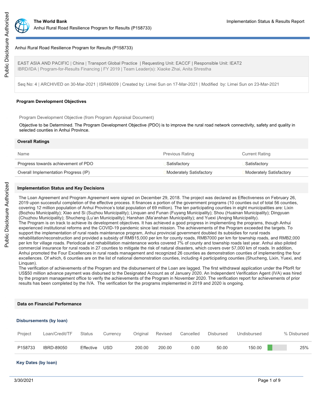 World Bank Document