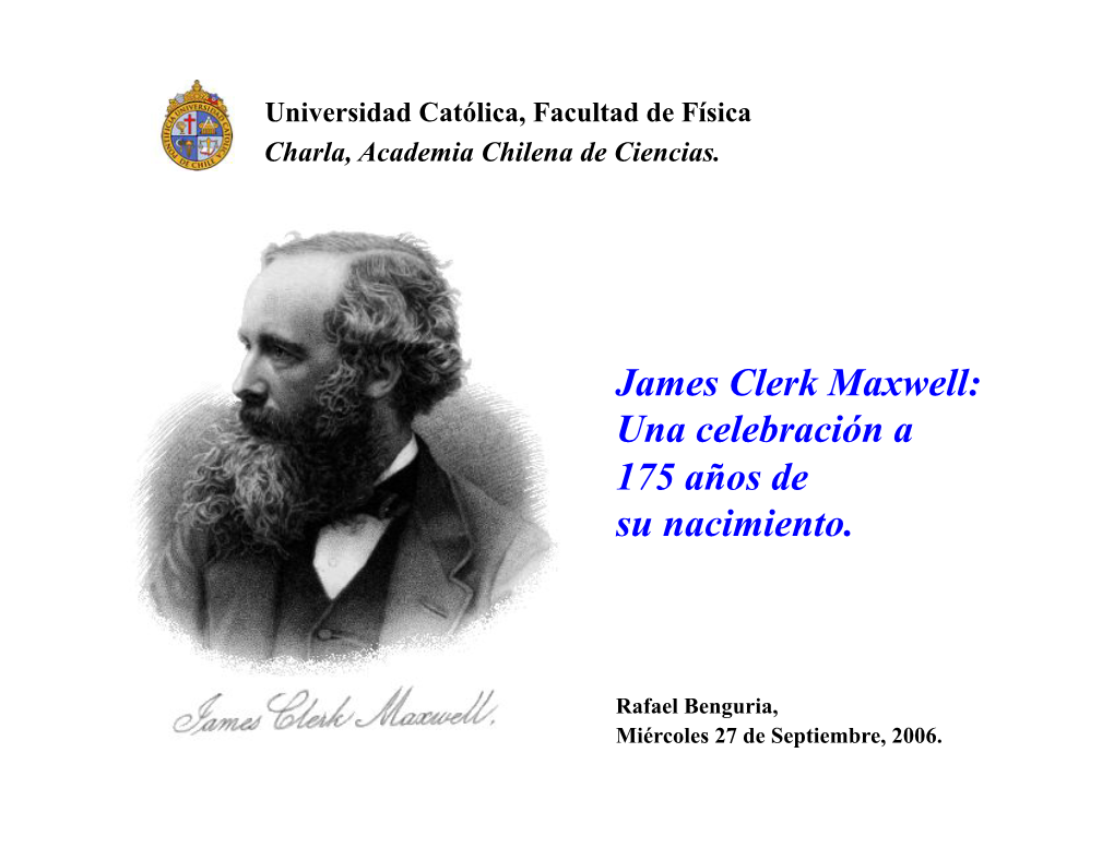 James Clerk Maxwell: Una Celebración a 175 Años De Su Nacimiento