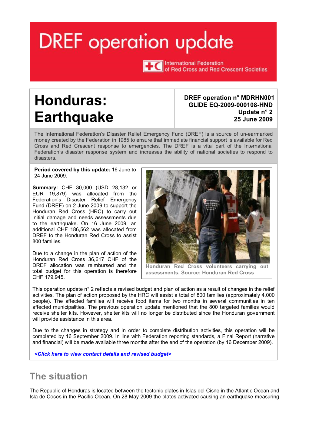 Honduras: Earthquake
