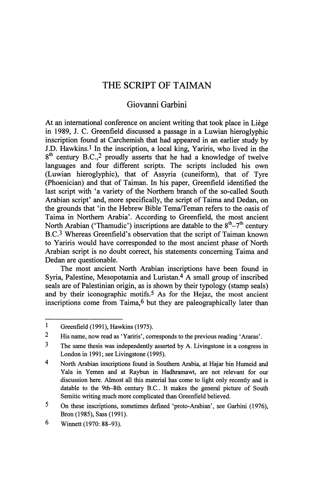 THE SCRIPT of Talman