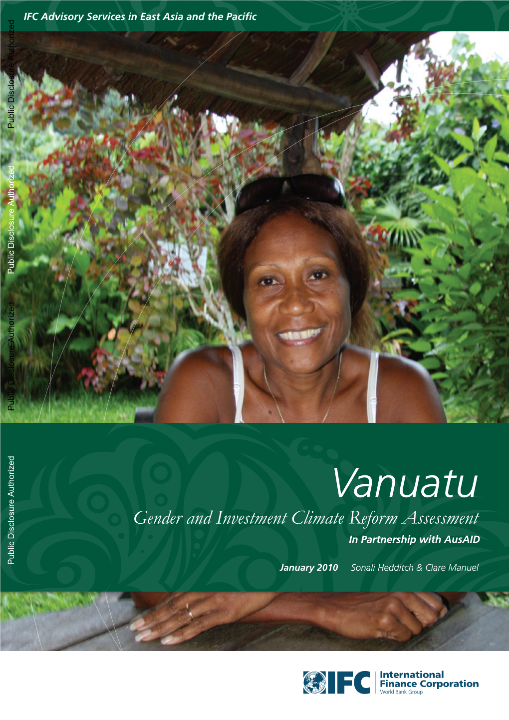 Vanuatu Gender and Investment Climate Reform Assessment in Partnership with Ausaid