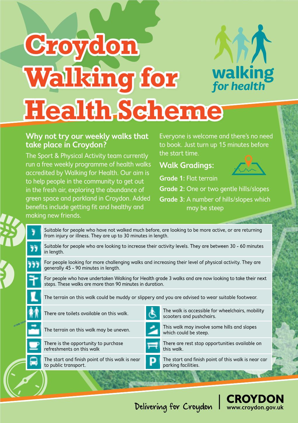 Croydon Walking for Health Scheme Why Not Try Our Weekly Walks That Everyone Is Welcome and There’S No Need Take Place in Croydon? to Book