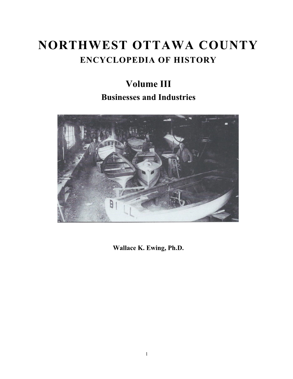 Northwest Ottawa County Encyclopedia of History