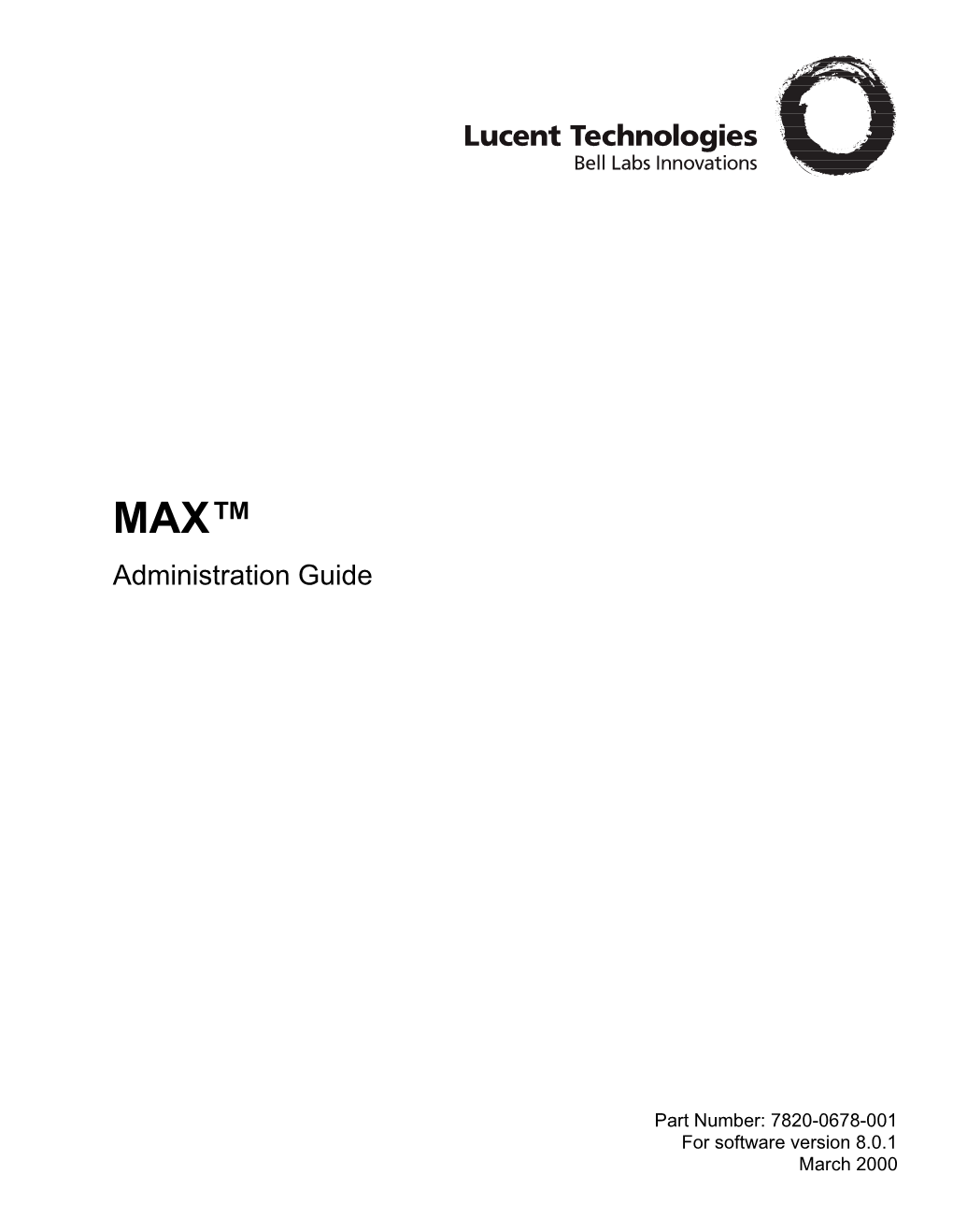 MAX™ Administration Guide