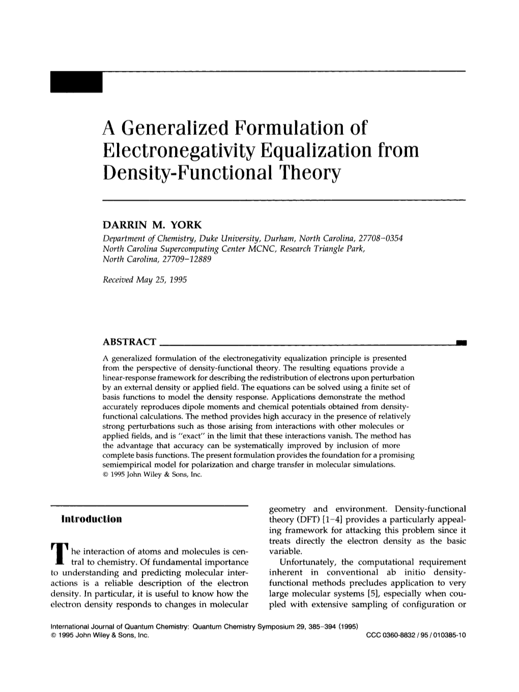 A Generalized Formulation of Electronegativity Equalization from Density-Functional Theory