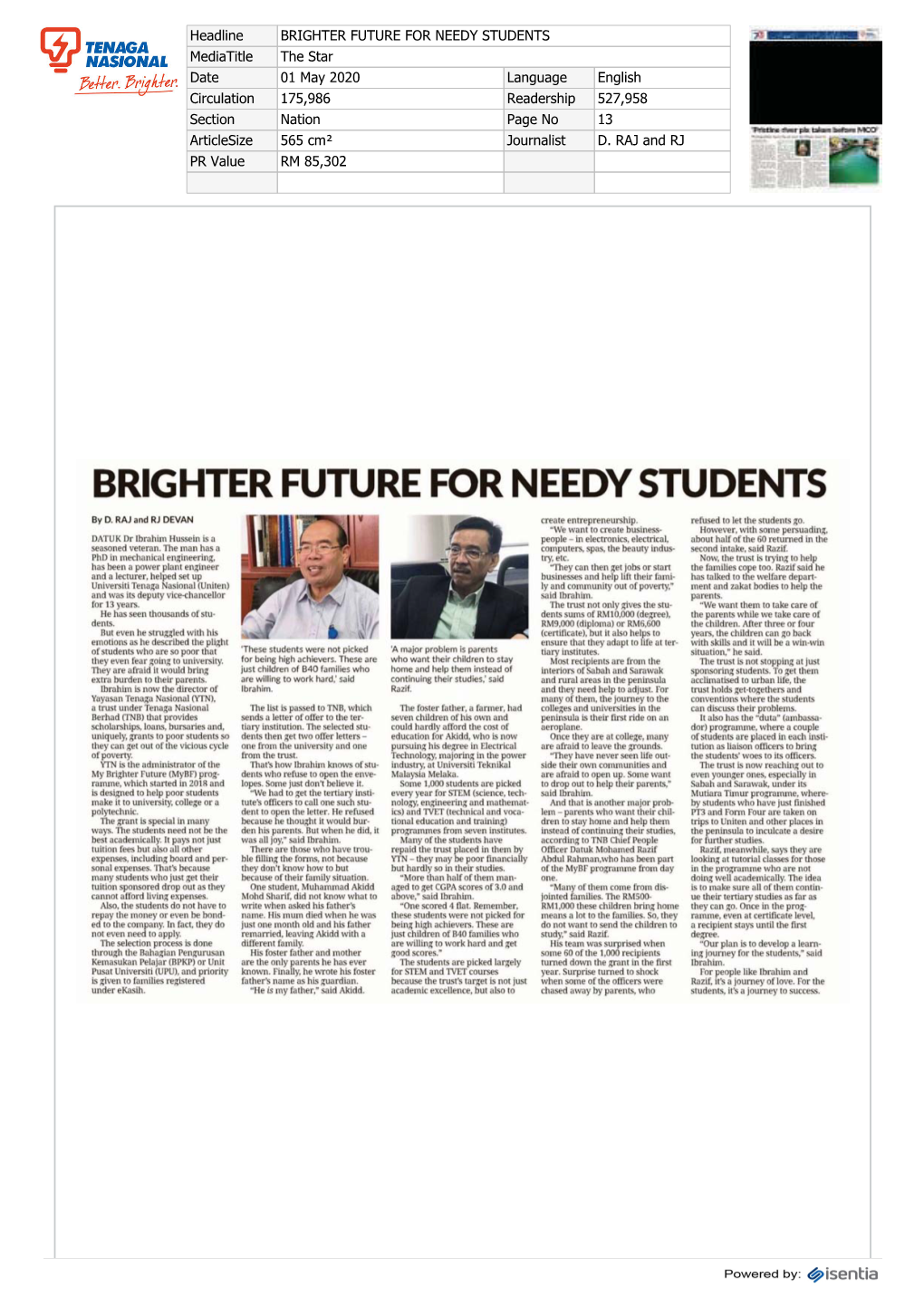 Brighter Future for Needy Students
