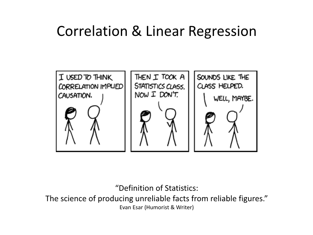 Correlation & Linear Regression