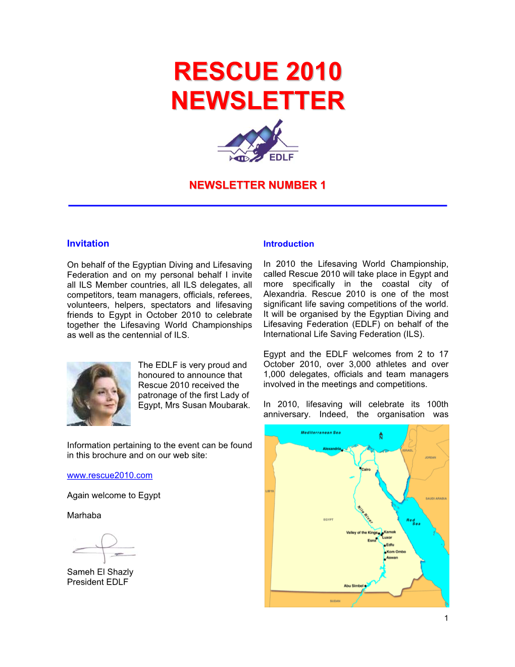 Rescue 2010 Newsletter