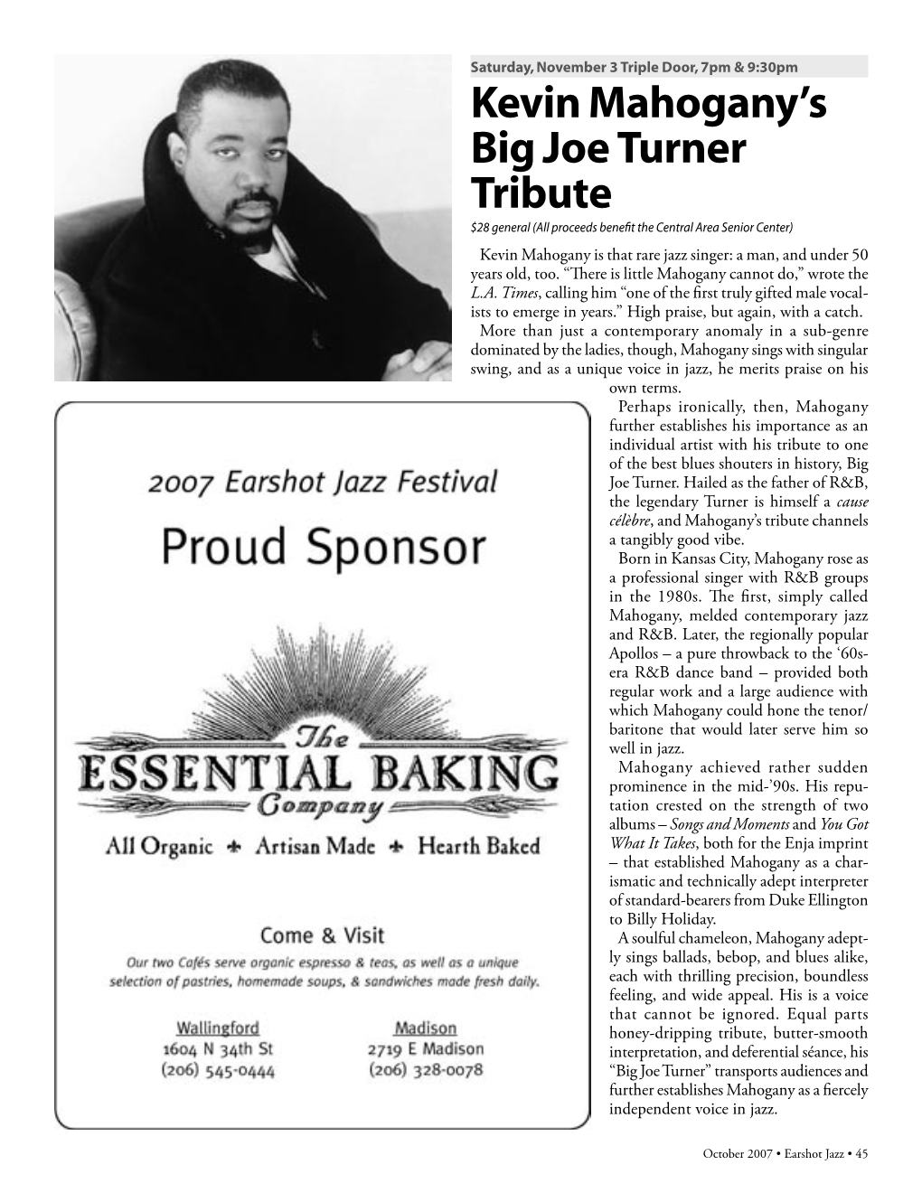 Kevin Mahogany's Big Joe Turner Tribute