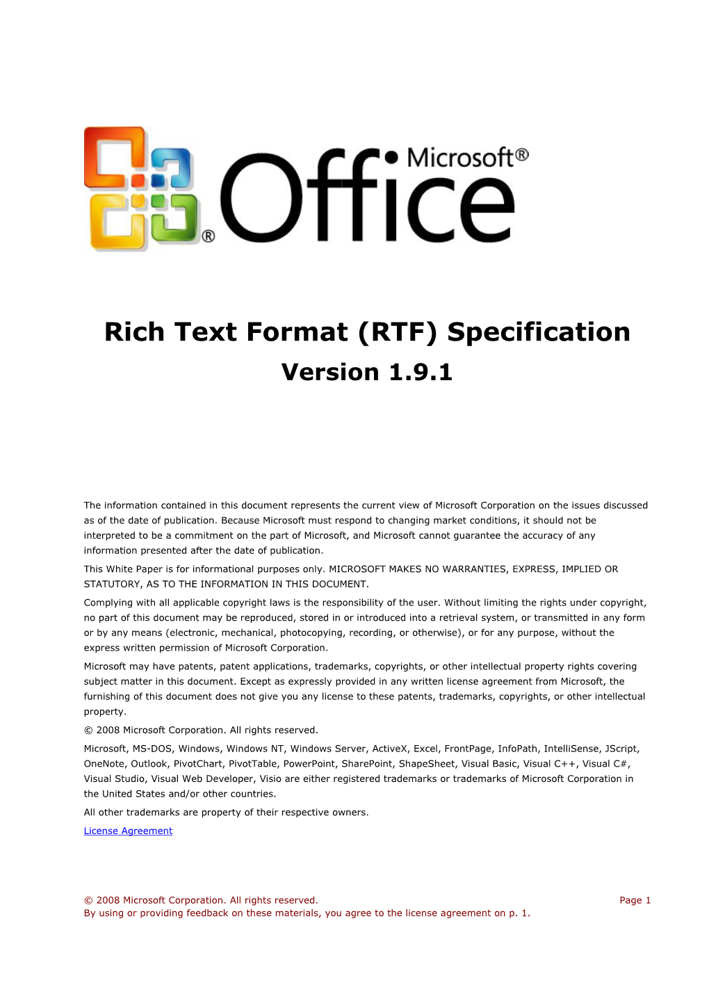 Rich Text Format (RTF) Specification Version 1.9.1