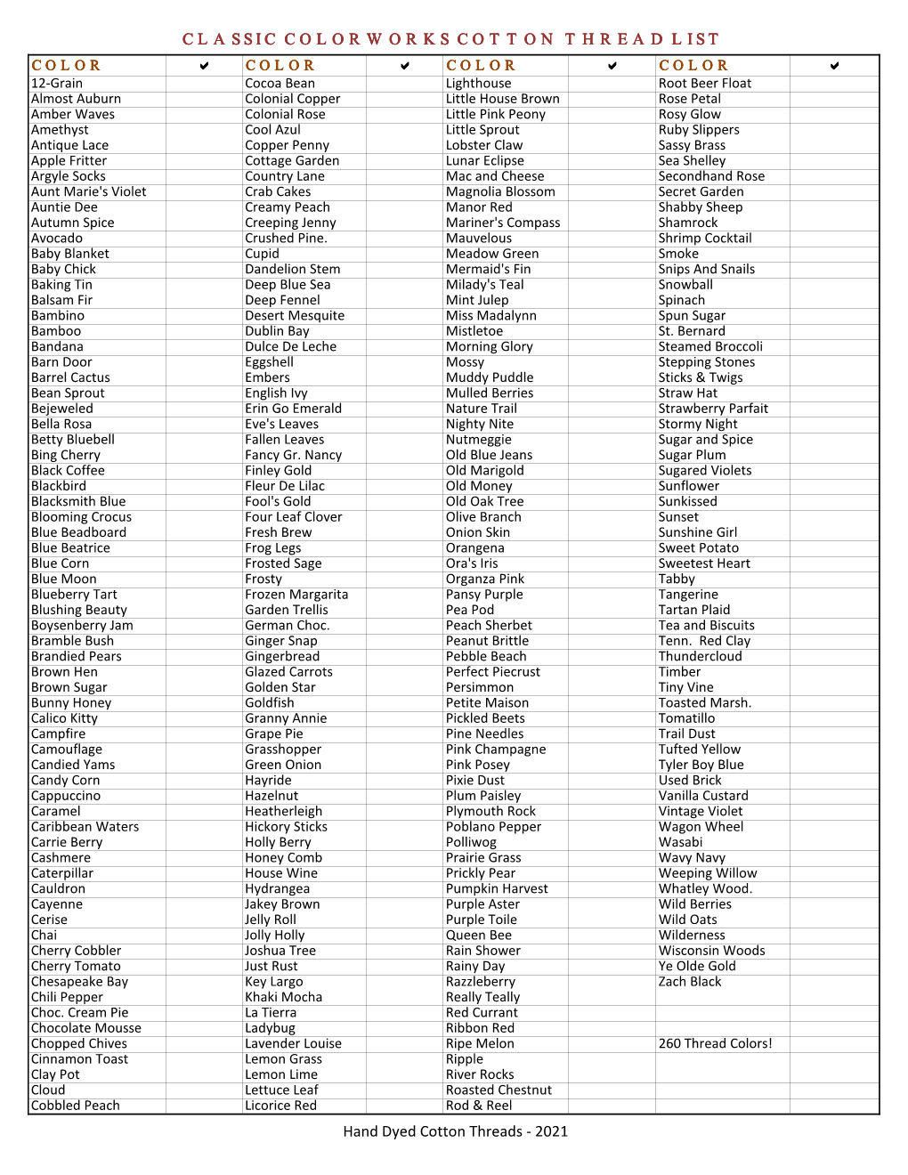 Cotton Thread List 2021 Update.Xlsx