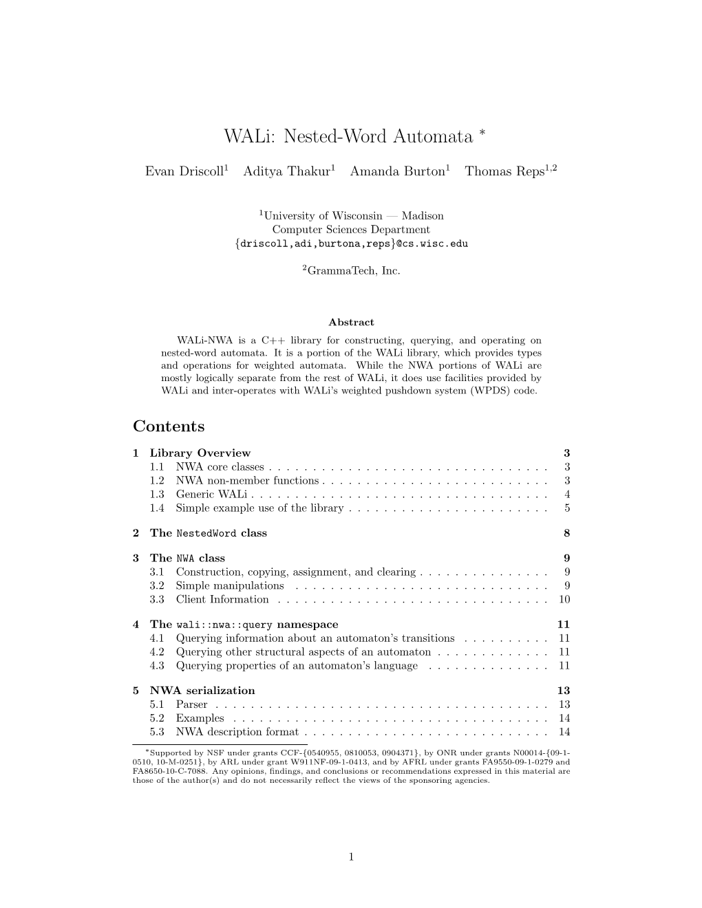 Nested-Word Automata ∗