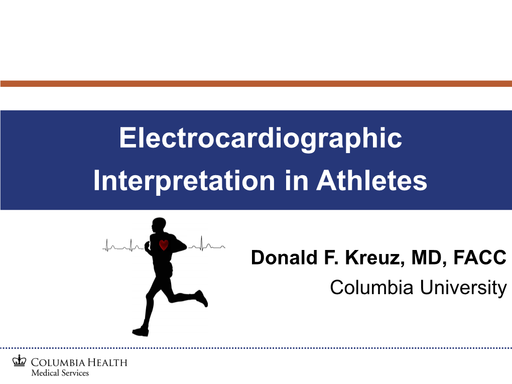 Electrocardiographic Interpretation in Athletes