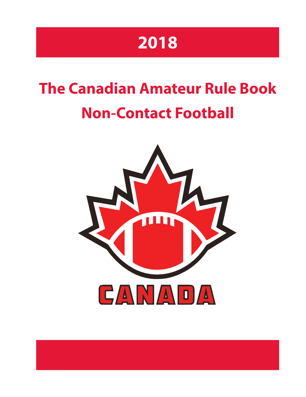 The Canadian Amateur Rule Book Non-Contact Football