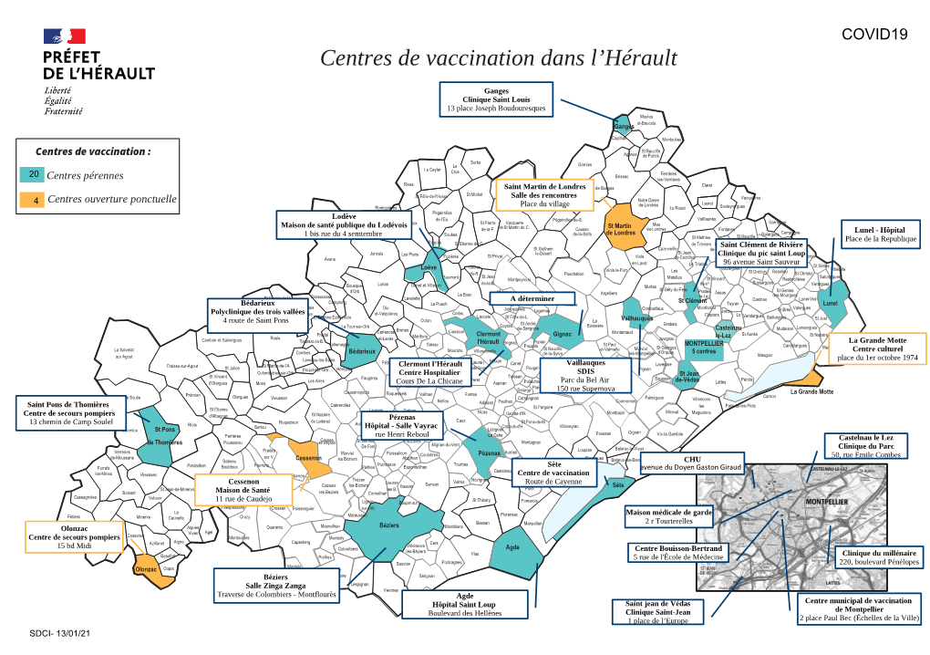 Centres De Vaccination Dans L'hérault