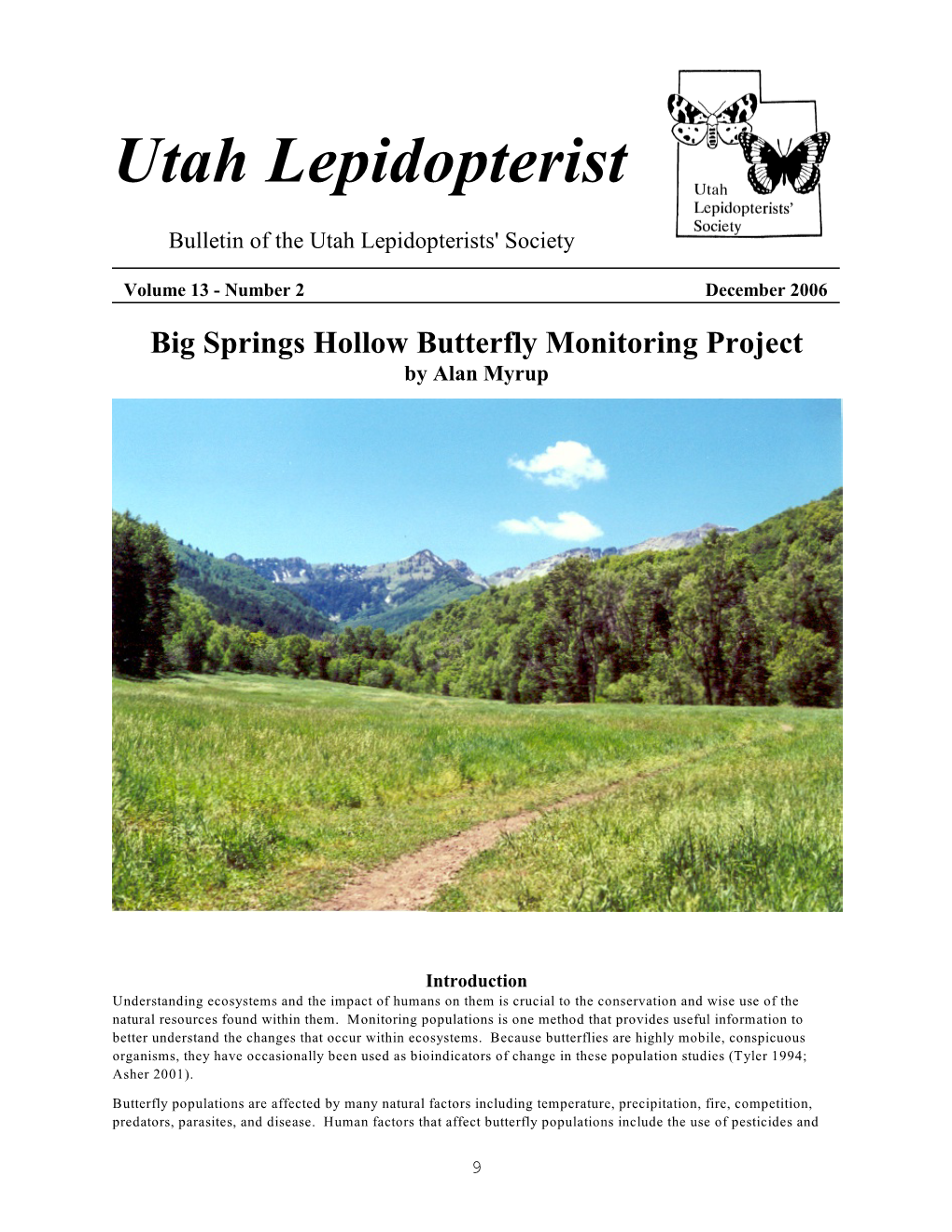 Utah Lepidopterists' Society!