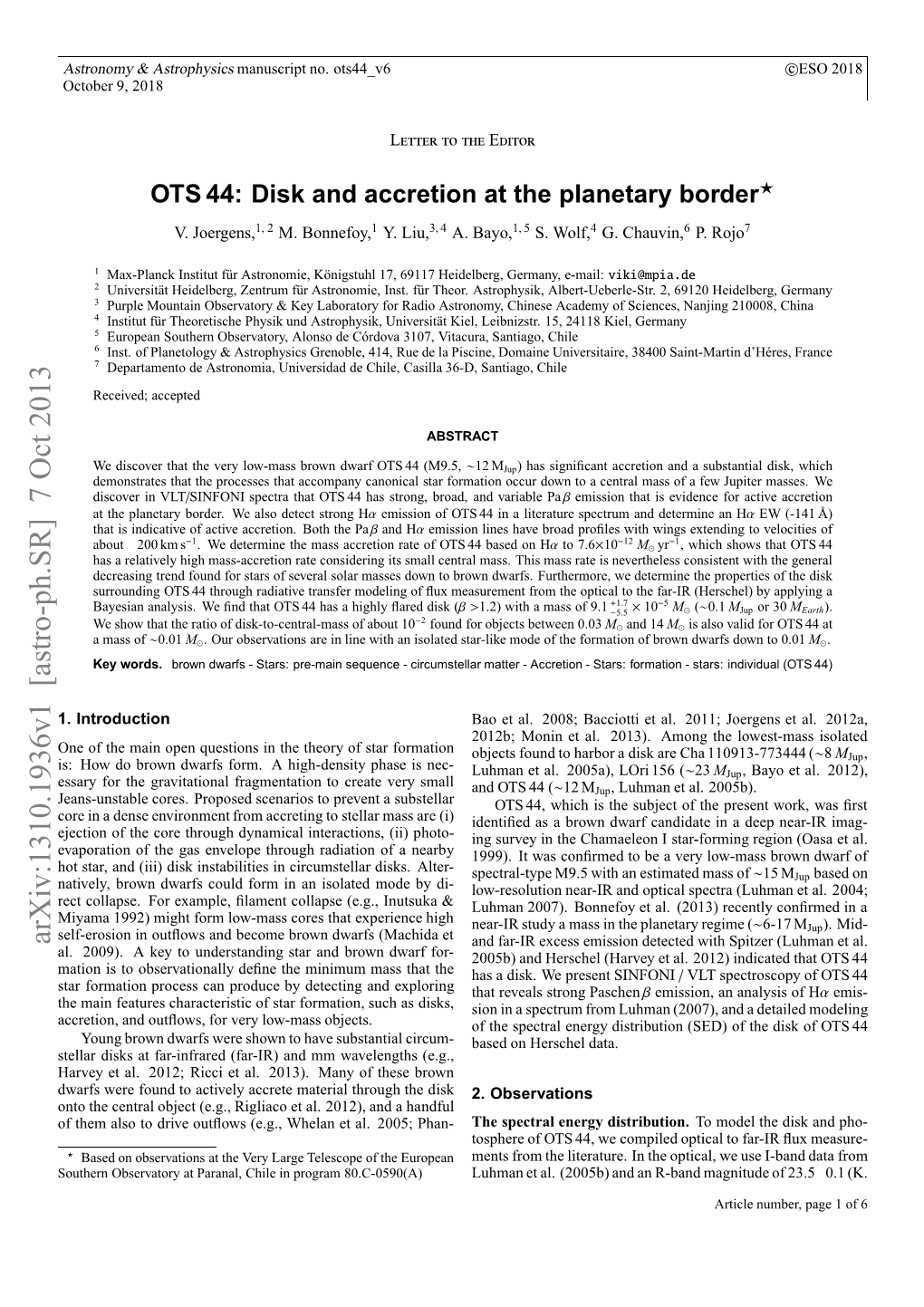 OTS44: Disk and Accretion at the Planetary Border