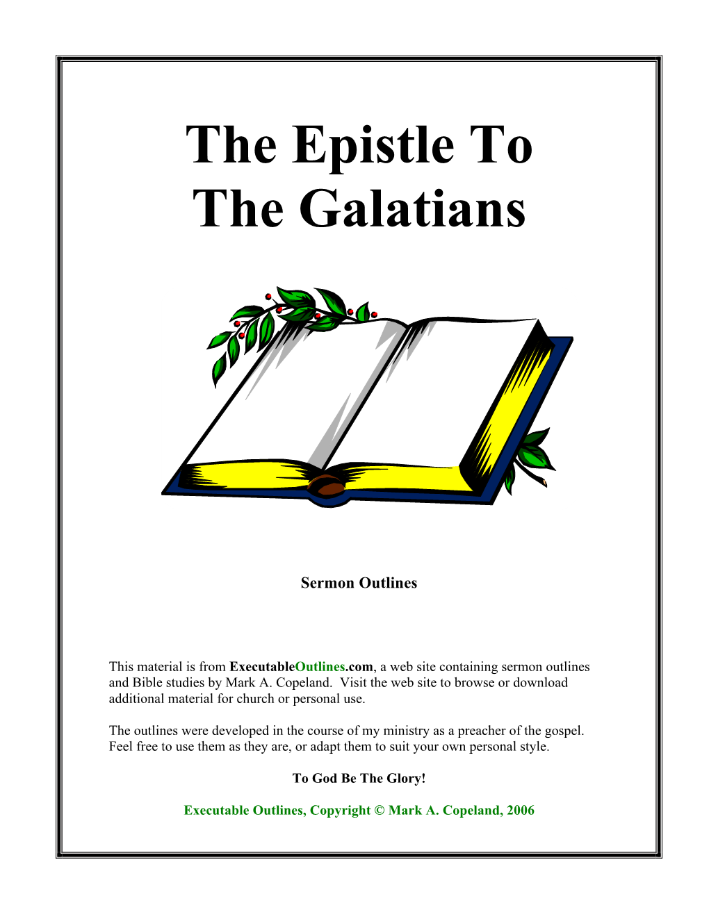 The Epistle to the Galatians