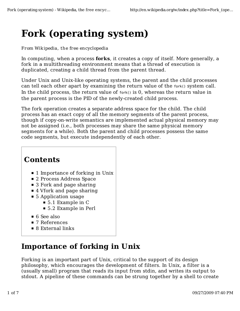 Fork (Operating System) - Wikipedia, the Free Encyc
